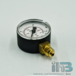 1/4" BSP Arrière entr 100 bar 63 mm Glycerine Filled HYD manomètre 0-1500 psi 
